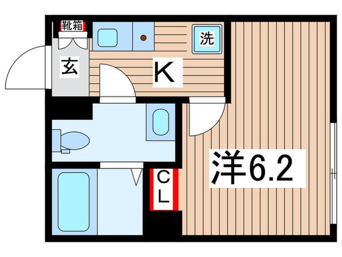 ドメイン押上(1K/5階)の間取り写真