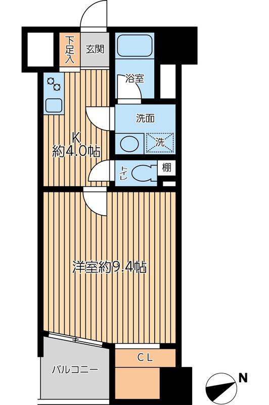 クリオ王子神谷弐番館(1K/2階)の間取り写真