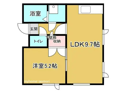 カーサ・マローネ(1LDK/1階)の間取り写真