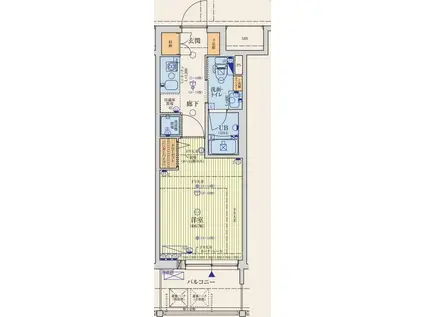 レオンコンフォート谷町六丁目(1K/6階)の間取り写真