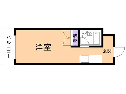 ハイツセザール(ワンルーム/1階)の間取り写真