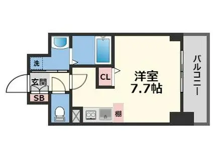 アクアプレイス梅田II(1K/11階)の間取り写真