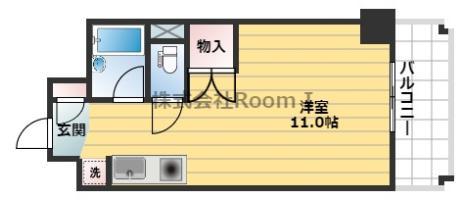 久宝寺マンション(ワンルーム/3階)の間取り写真