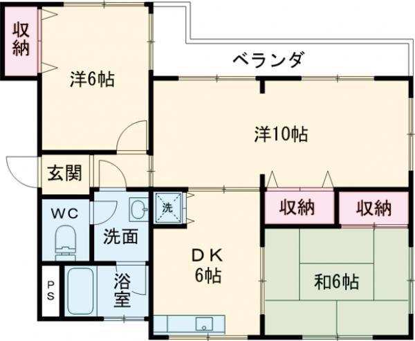 小泉ファインハイツ(3DK/2階)の間取り写真
