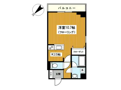 S&Sマリーンヨコハマ(1K/5階)の間取り写真