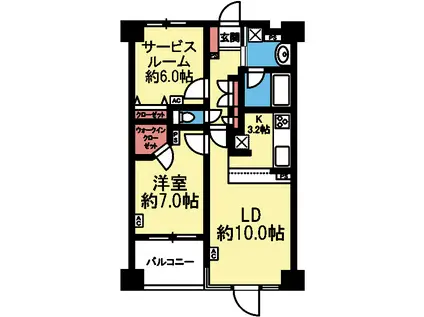 エスト・グランディール横濱関内(1SLDK/8階)の間取り写真