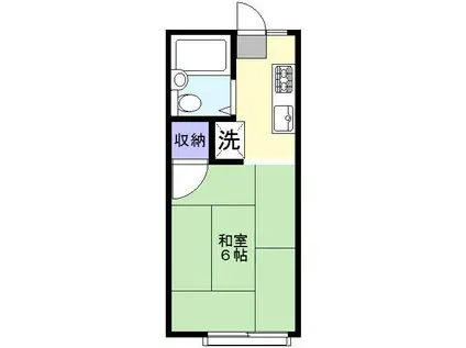 キャッスルハイツ古沢(ワンルーム/1階)の間取り写真