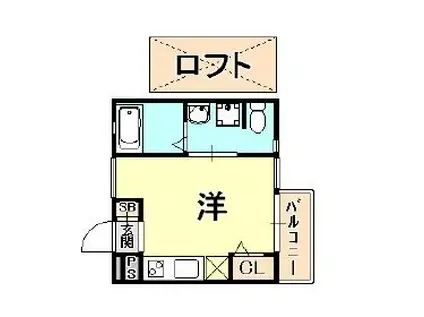 ヴィアノ須磨コルティーレ(1K/1階)の間取り写真