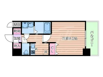 クレアート大阪イースト G4(1K/6階)の間取り写真