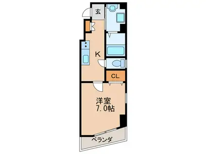 グレイス新栄(1K/4階)の間取り写真
