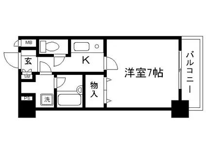ライオンズマンション京都河原町第3(1K/4階)の間取り写真