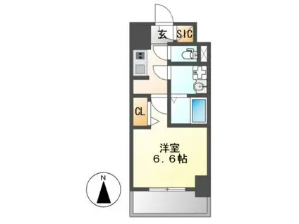 S-RESIDENCE上前津サウス(1K/15階)の間取り写真