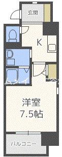 SWISS梅田東(1K/9階)の間取り写真