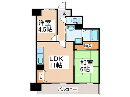 グレース大阪港(2LDK/3階)の間取り写真