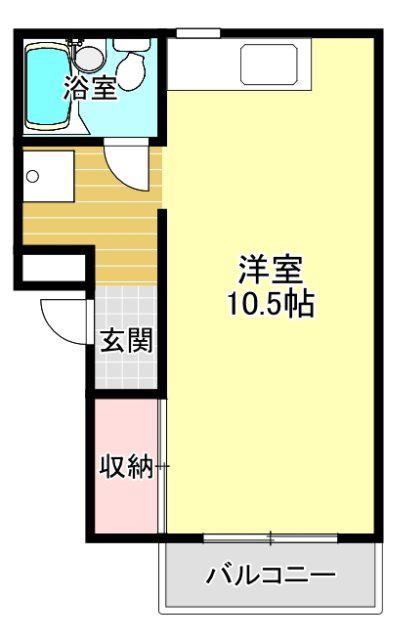 城北タテピア(ワンルーム/3階)の間取り写真