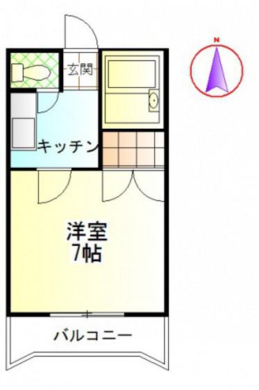 エスポアール中井(1K/1階)の間取り写真