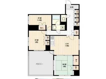 ツインパレス(3LDK/3階)の間取り写真