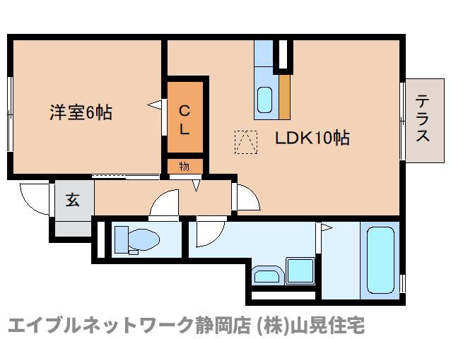 デルニエII(1LDK/1階)の間取り写真