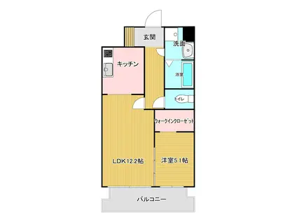 LOU PREMIE(1LDK/8階)の間取り写真