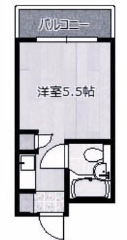 ビレッジ1(1K/3階)の間取り写真