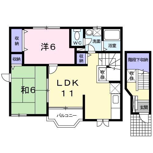 HOUSE SHOHO(2LDK/2階)の間取り写真