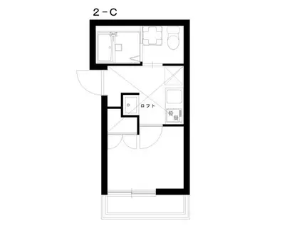 FABLISS生田(1K/2階)の間取り写真
