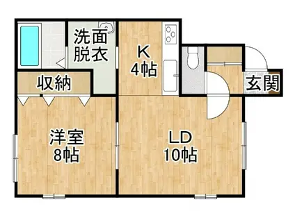 AVAN TIME(1LDK/2階)の間取り写真