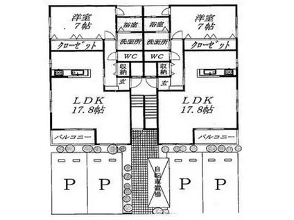 APPARTEMENT NY(1LDK/2階)の間取り写真