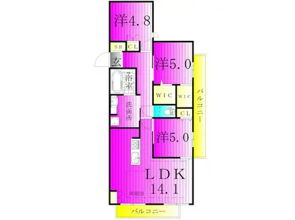 アレーズKASHIWANOHA(3LDK/2階)の間取り写真