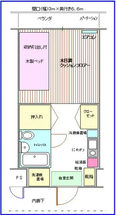 多摩学生マンション 4階階 間取り