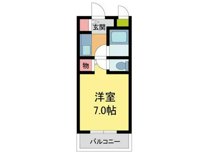 レジデンス松涛(1K/2階)の間取り写真