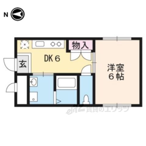 ハイム光月(1DK/1階)の間取り写真