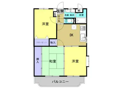 ニュースカイ彩都(3DK/3階)の間取り写真