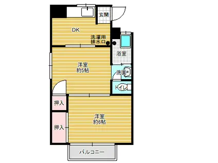 マンション村井エンタープライズ(2DK/3階)の間取り写真