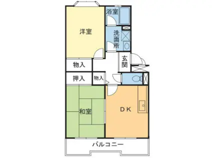 セレクト21(2DK/1階)の間取り写真