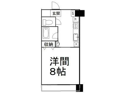 プランドビル本町(1K/9階)の間取り写真