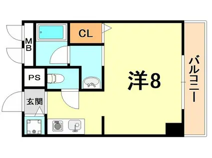 メゾン・ド・キャラミ(ワンルーム/3階)の間取り写真