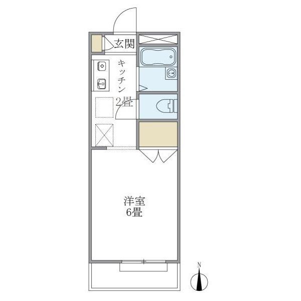 サニーハイツ(1K/1階)の間取り写真