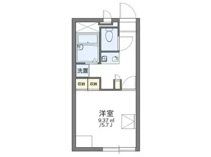 レオパレスF&T I(1K/2階)の間取り写真