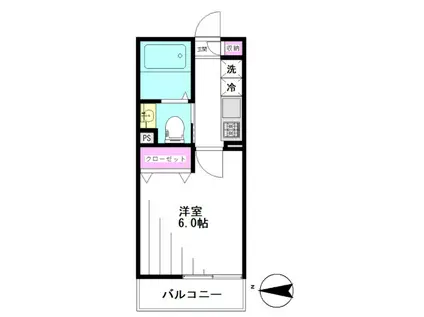 エルスタンザ亀戸(1K/3階)の間取り写真