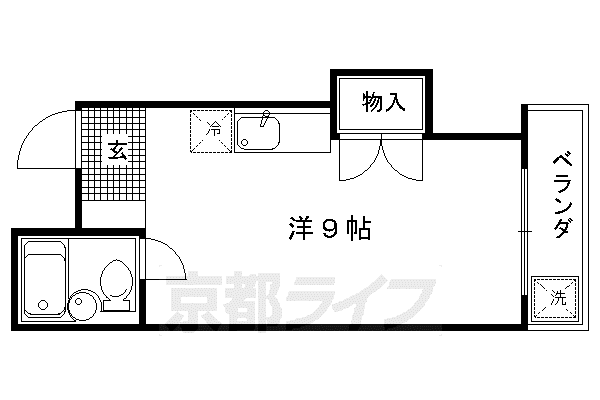 ベルヴィ・NADA(ワンルーム/2階)の間取り写真