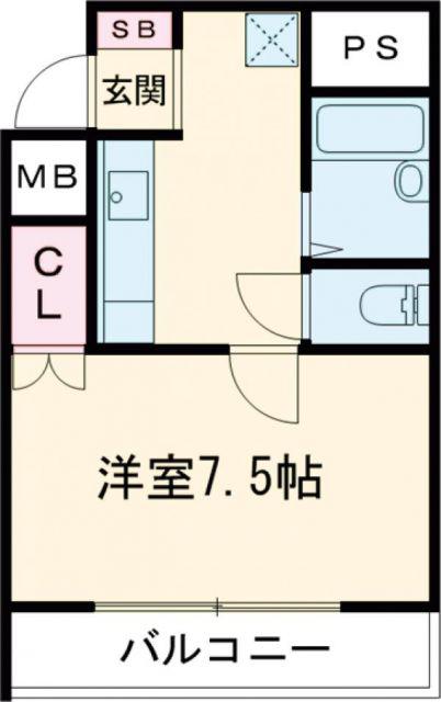 ルークレジデンス姫路III(1K/5階)の間取り写真