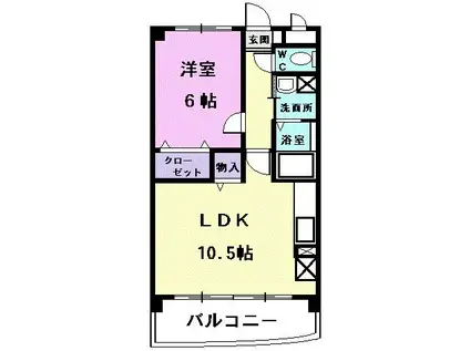 メゾンエトワール(1LDK/1階)の間取り写真