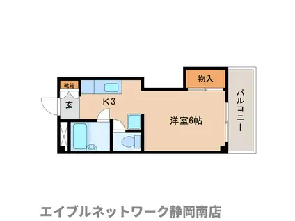 コーポトヨハラ(1K/1階)の間取り写真