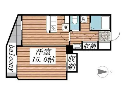 モンテ・オーロ(1LDK/1階)の間取り写真