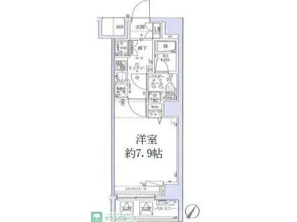 SQUARE CITY YOKOHAMA SHINKOYASU(1K/6階)の間取り写真