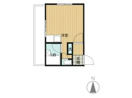 ファミール糸田(ワンルーム/3階)の間取り写真