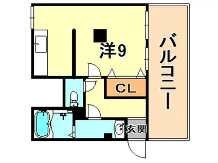 永光ビルディング熊内橋(ワンルーム/4階)の間取り写真
