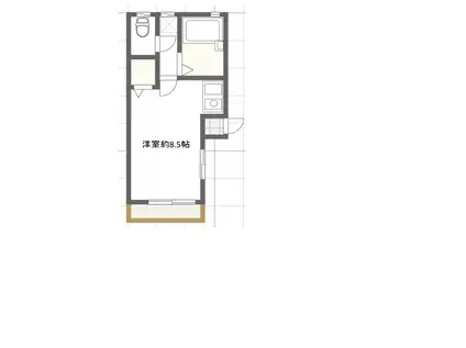 森田コーポ(ワンルーム/1階)の間取り写真