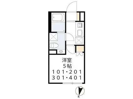 ISD下高井戸(1K/1階)の間取り写真